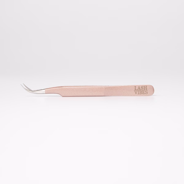 pinza curva rose gold